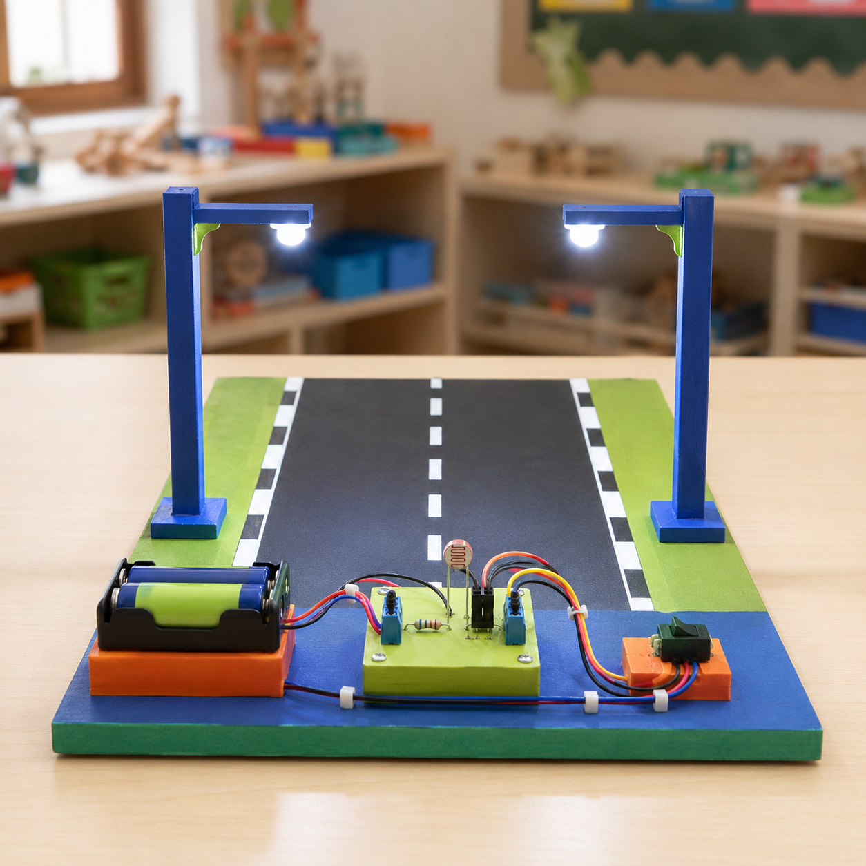 Automatic Street Light STEM project for Class 3
